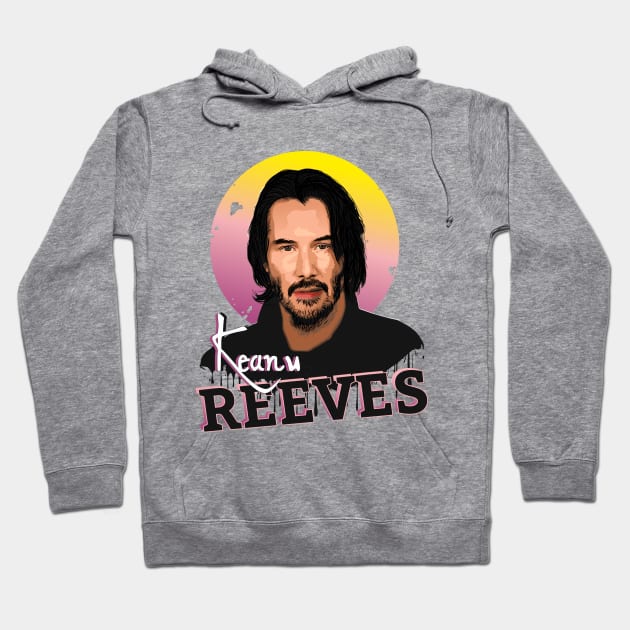 Keanu Reeves T-Shirt Hoodie by Olgakunz